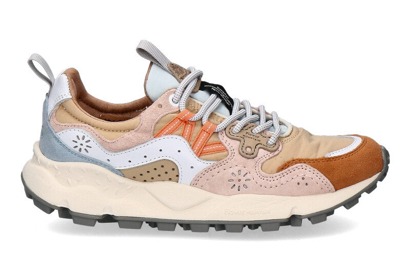 Flower Mountain Sneaker YAMANO 3 WOMAN SUEDE NYLON PEACH BEIGE 