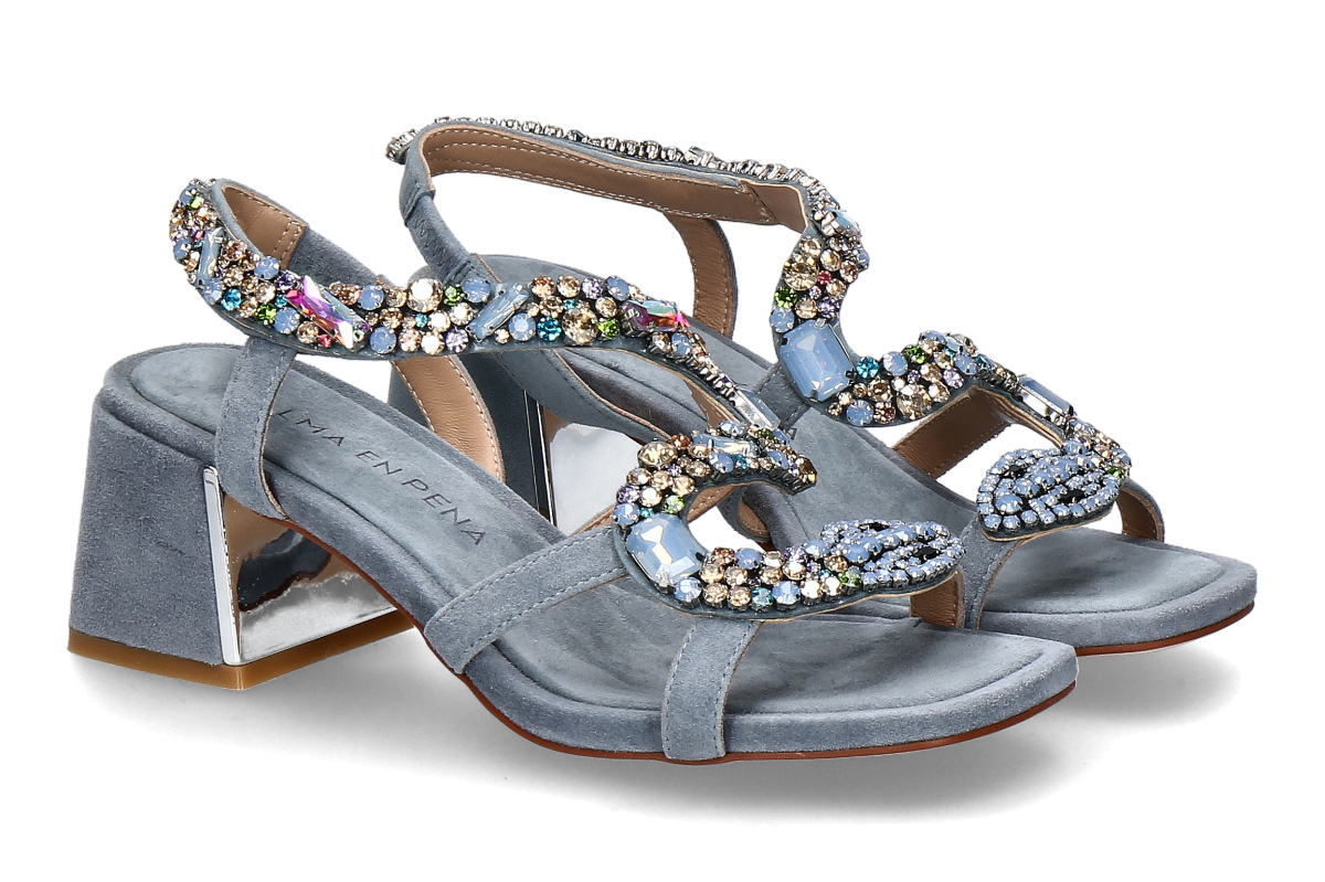Alma en pena Sandalette SUEDE SNAKE- jeansblau/ mehrfarbig