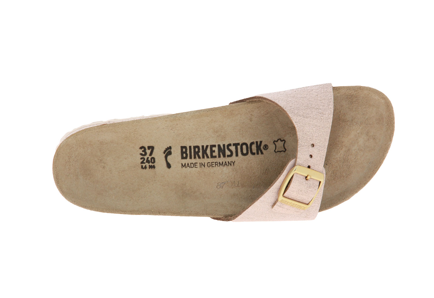 Birkenstock Pantolette SCHMAL MADRID BS WASHED METALLIC ROSE GOLD (39)