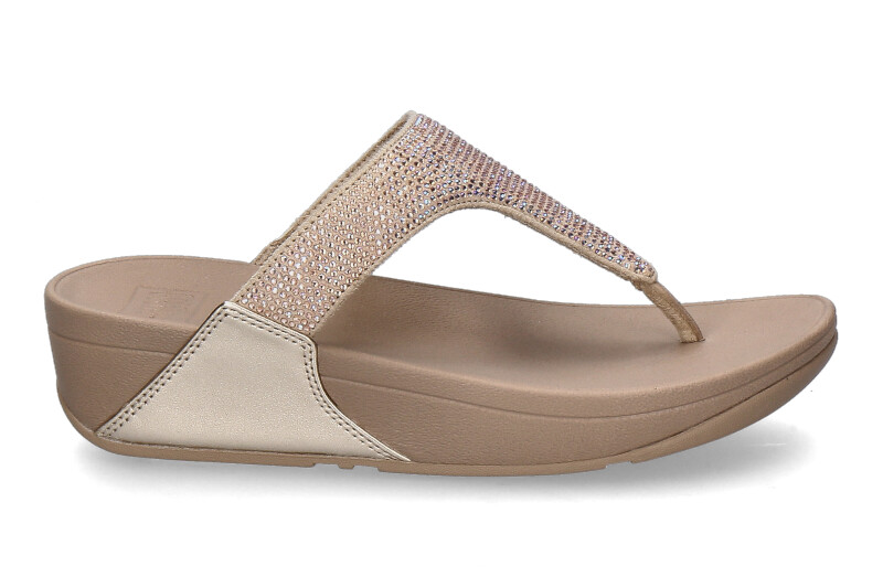 Fitflop Zehentrenner LULU CRYSTAL EMBELLISHED latte beige