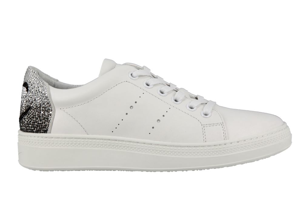 Lola Cruz Sneaker SMILEY PLATA SILVER (37 )