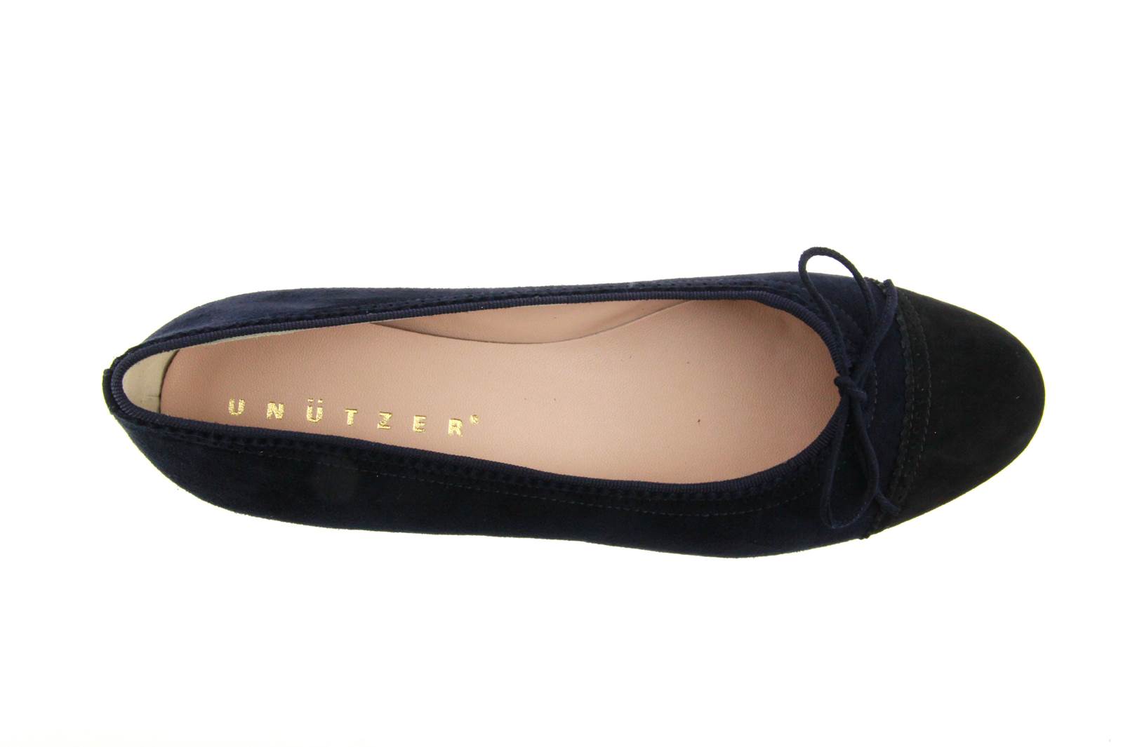 Unützer Ballerina CAMOSCIO BLU NERO (35)