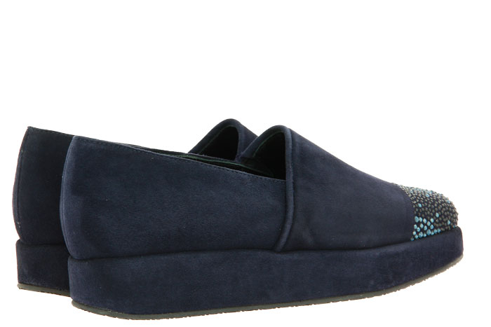 Mania Plateauslipper VELOUR BLU (37 )