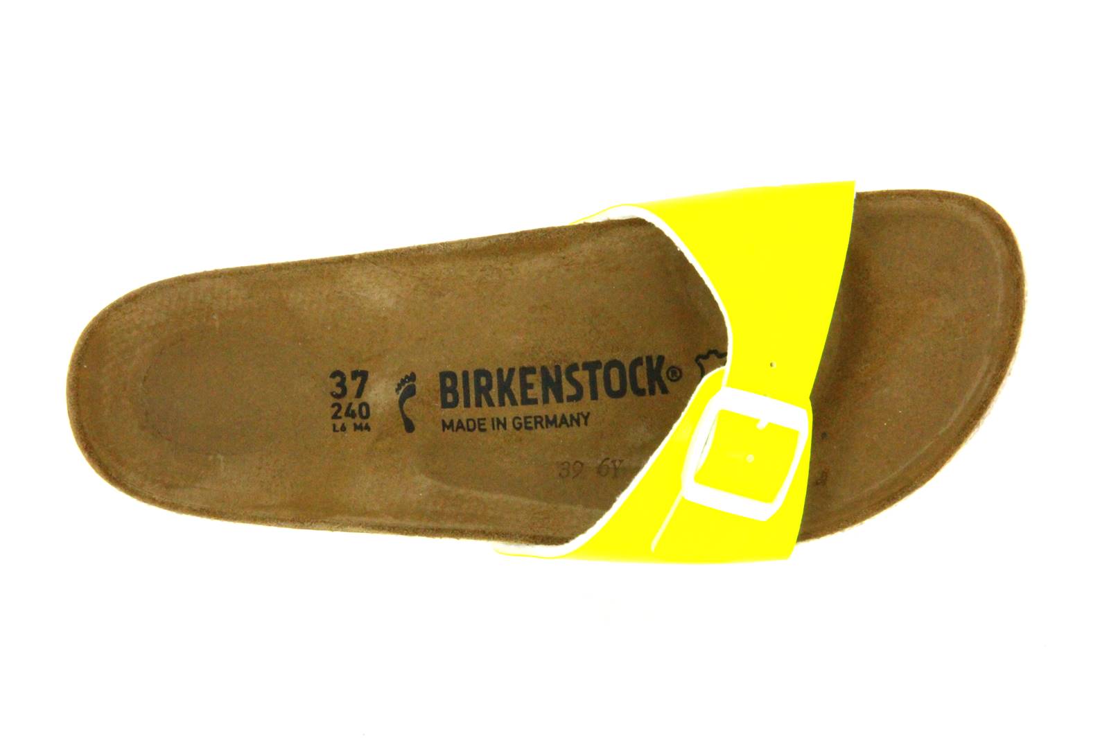 Birkenstock Pantolette MADRID SCHMAL PATENT NEON YELLOW (36)