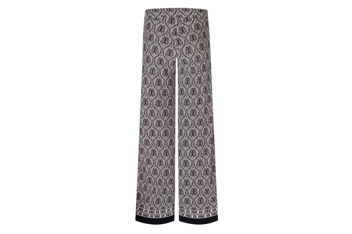 Cambio Wide-Leg Stoffhose ALLISON- fancy black/ cream/ sand