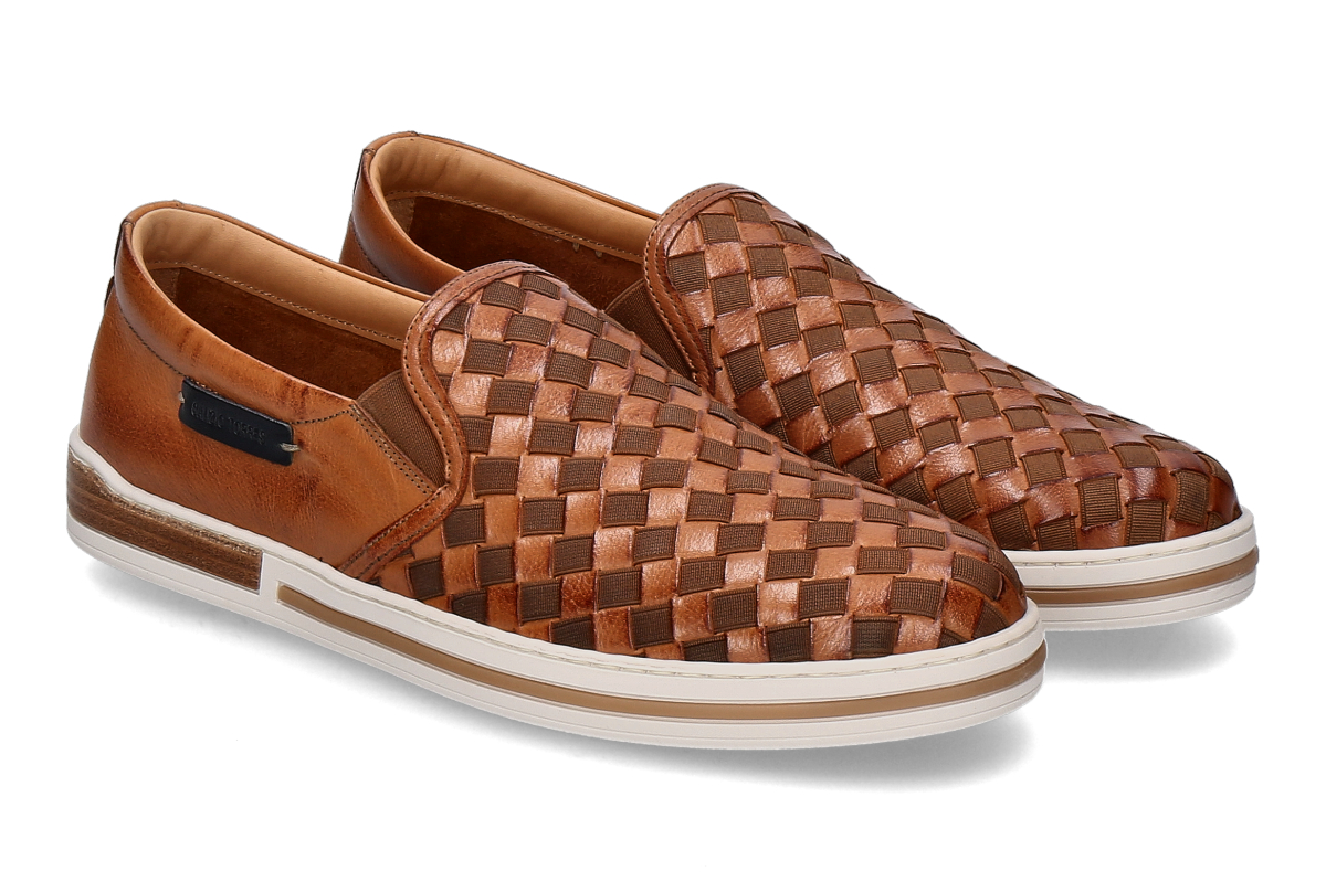 Galizio Torresi Slipper BUFALO ELASTICO- cognac/ braun
