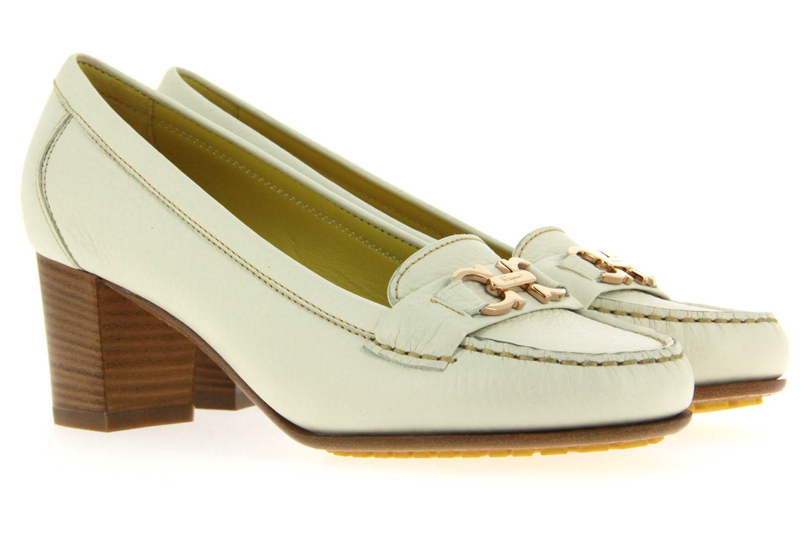 Salvatore Ferragamo Trotteur SIMBA PORCELLANA CALF-38½