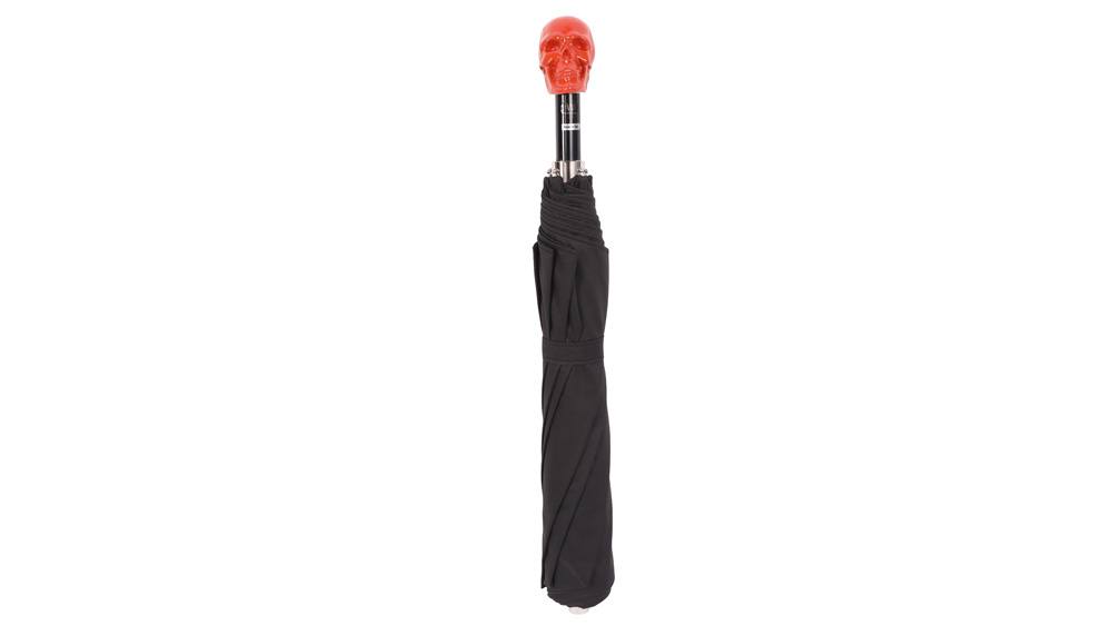 Walking Sticks Regenschirm ORANGE SKULL BLACK