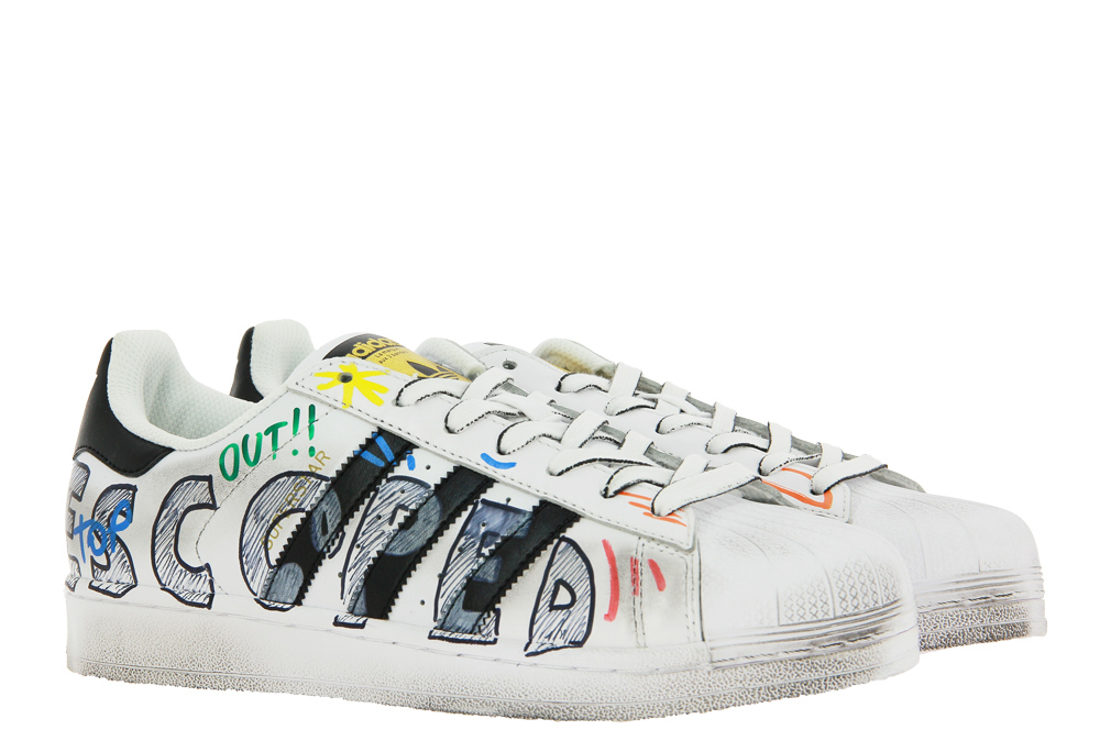 Adidas by BallodaSola Sneaker SUPERSTAR ESCOPED WHITE BLACK Adidas by BallodaSola Sneaker SUPERSTAR ESCOPED WHITE BLACK