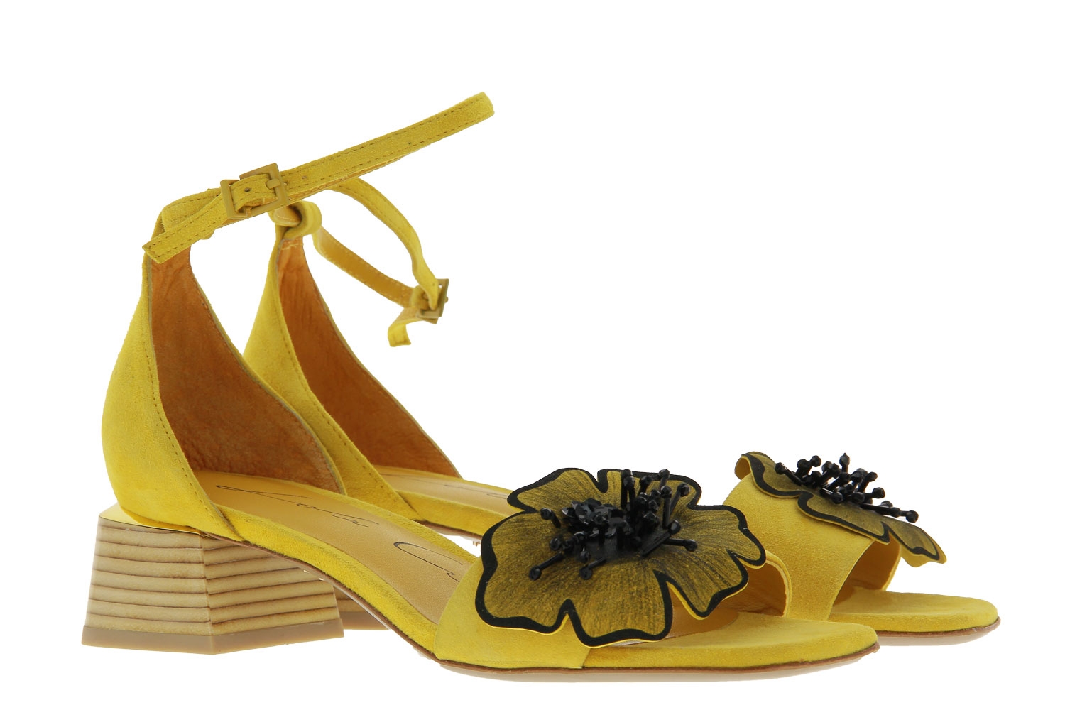 Lola Cruz Sandalette CAMOSCIO MOSTAZA (40)