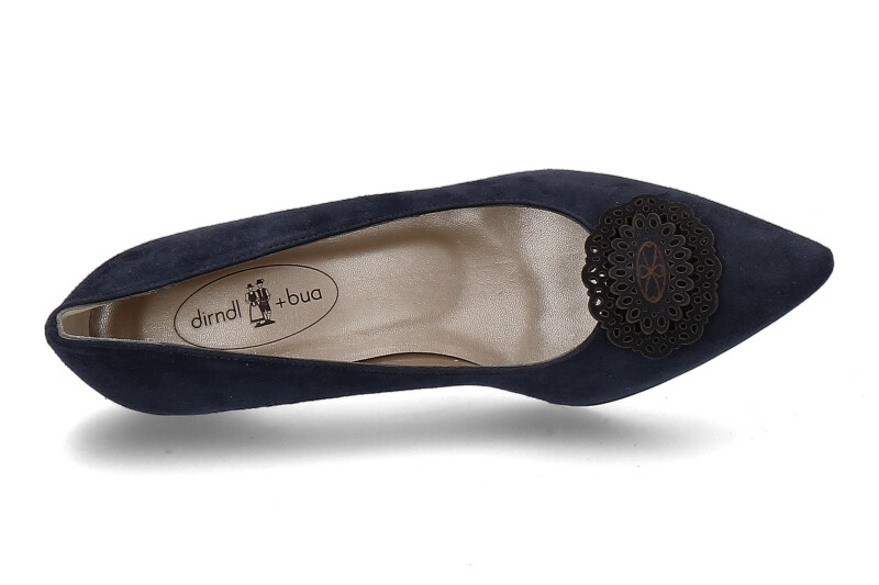 Dirndl + Bua Pumps ZIEGENVELOUR DUNKELBLAU (38½) Dirndl + Bua Pumps ZIEGENVELOUR DUNKELBLAU (38½)