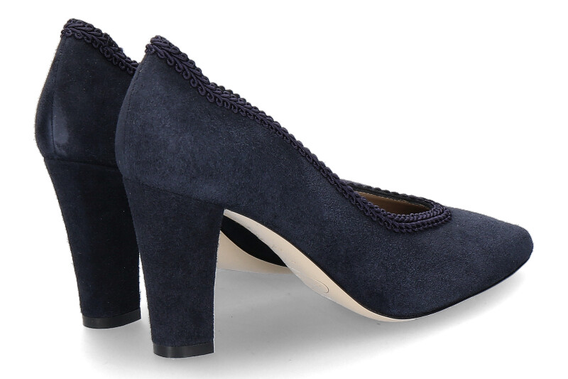 Dirndl+ Bua Pumps ZIGENVELOUR DUNKELBLAU (36)