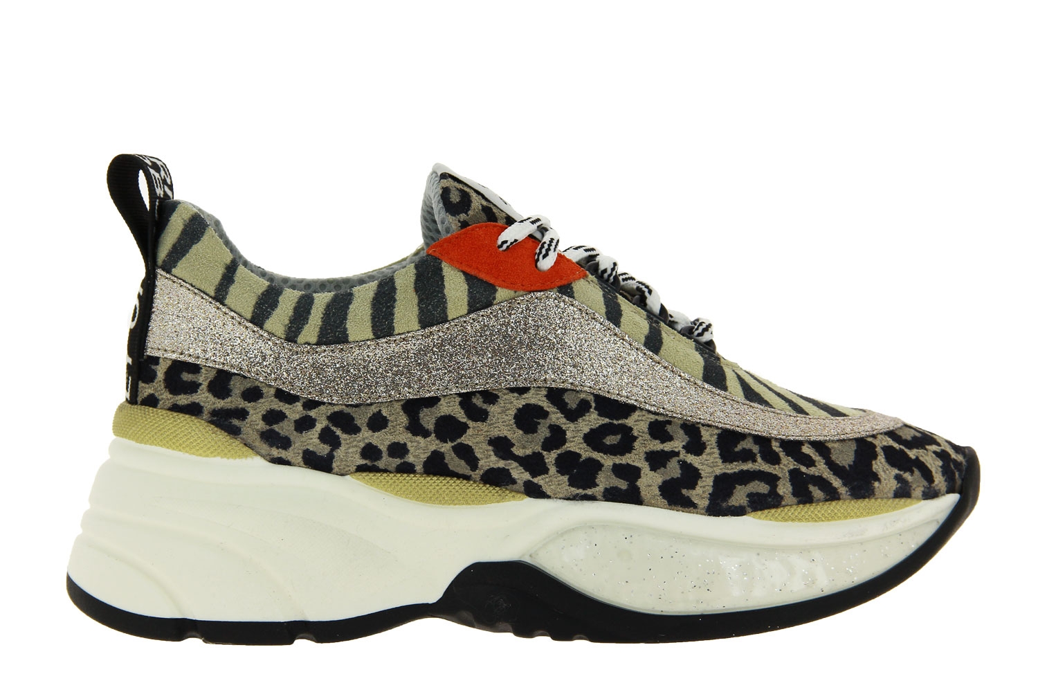 Mèlinè Sneaker LEO SABBIA VELOUR ZEBRA ORO (37 )