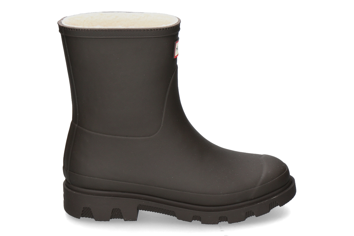 Hunter Regenstiefel DOWNPOUR SHORT gefüttert- braun/ chocolate brown