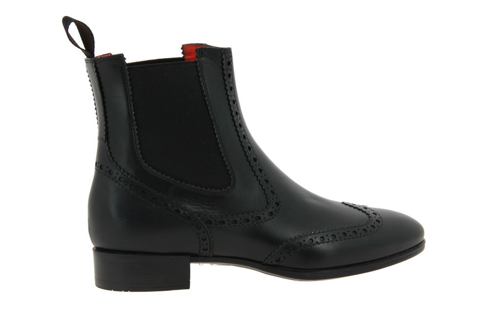 Santoni Chelsea Boots LEDER SCHWARZ (37 )