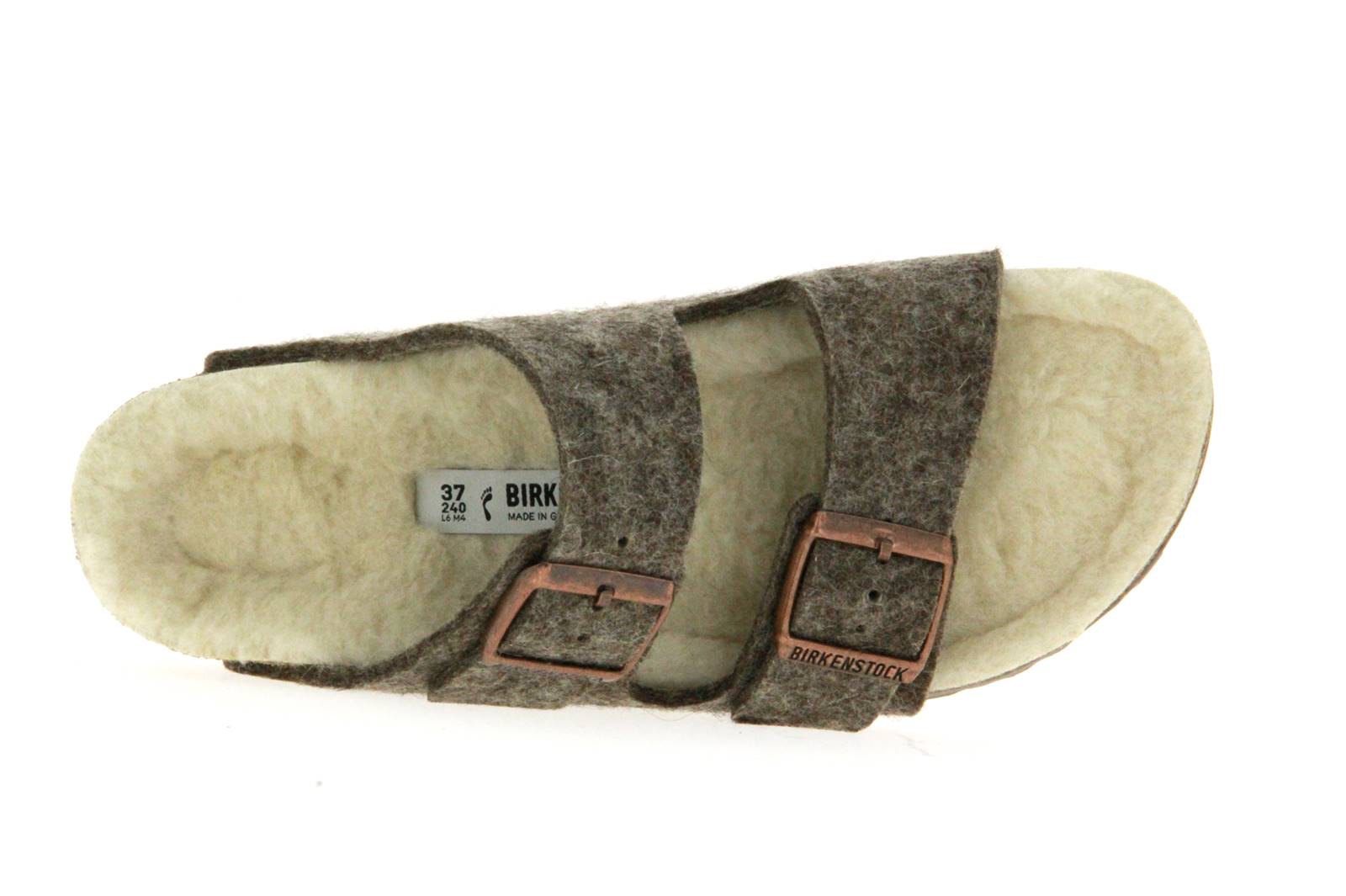 Birkenstock Pantolette gefüttert ARIZONA CACAO LAMB BEIGE (40)