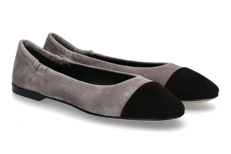 Pomme d'Or Ballerina GIORGIA CAMOSCIO- schwarz/taupe