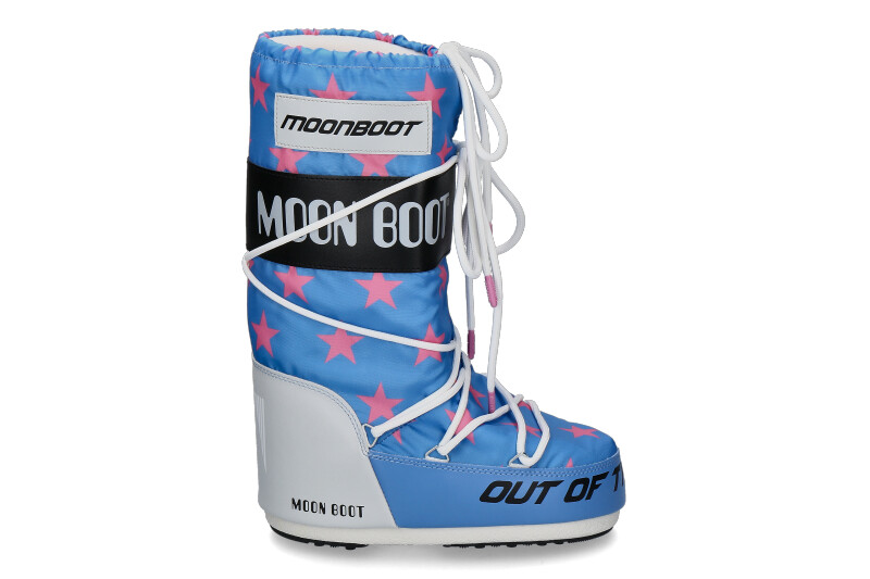 Moon Boot Snowboot RETROBIKER PINK STARS- blue/ pink