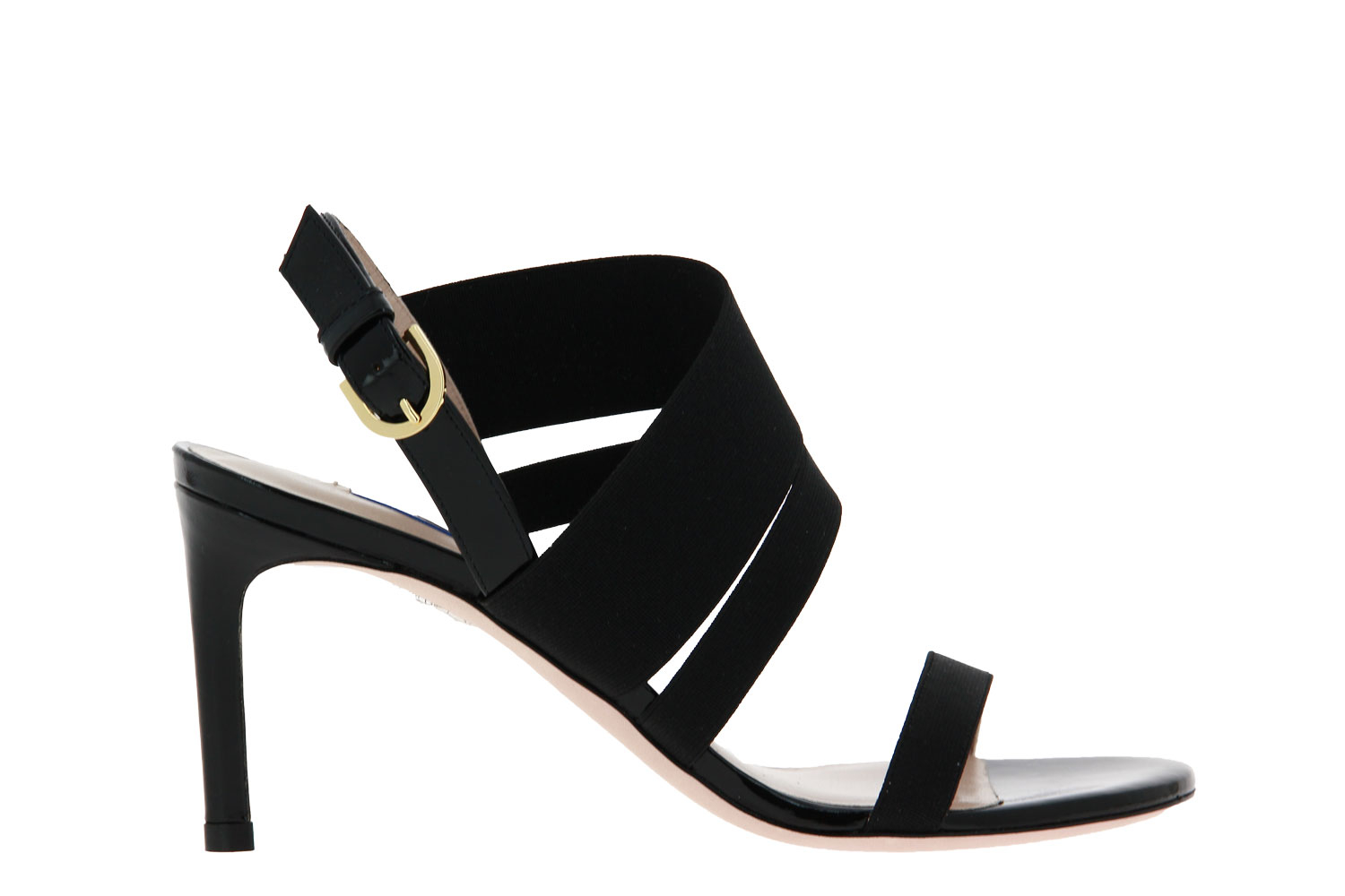 Stuart Weitzman Sandalette ADRIENNE BLACK PATENT (37 )