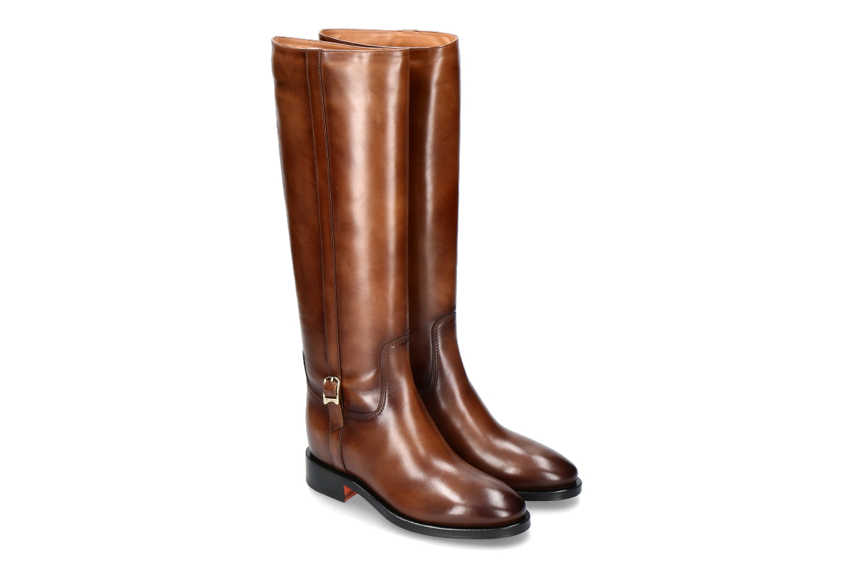 Santoni Damen- Stiefel MANDY gefüttert- cognac/ braun