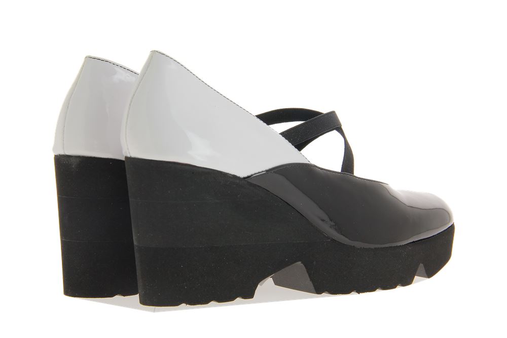 Thierry Rabotin Keilslipper TECNO SHINE BLACK WHITE (38)