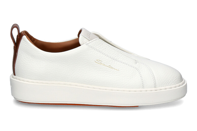 Santoni Damen- Slip-On CLEANIC SOFT- bianco