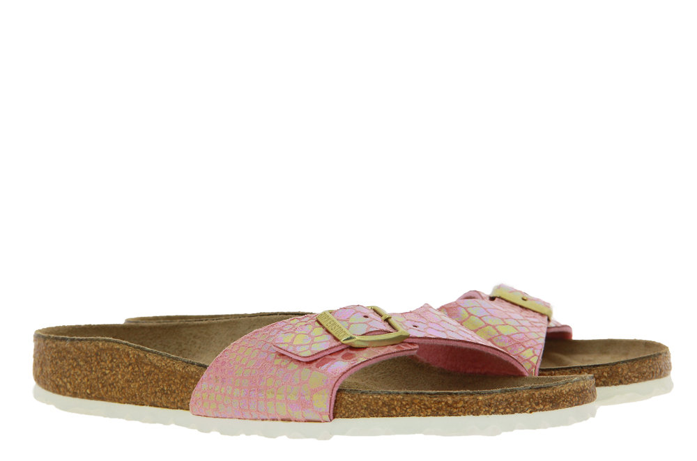 Birkenstock Pantolette MADRID SHINY SNAKE ROSE
