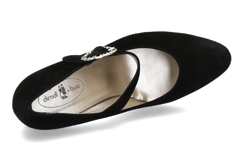 dirndl + bua Spangenpumps ZIEGENVELOUR GLITTER SCHWARZ (39½) dirndl + bua Spangenpumps ZIEGENVELOUR GLITTER SCHWARZ (39½)