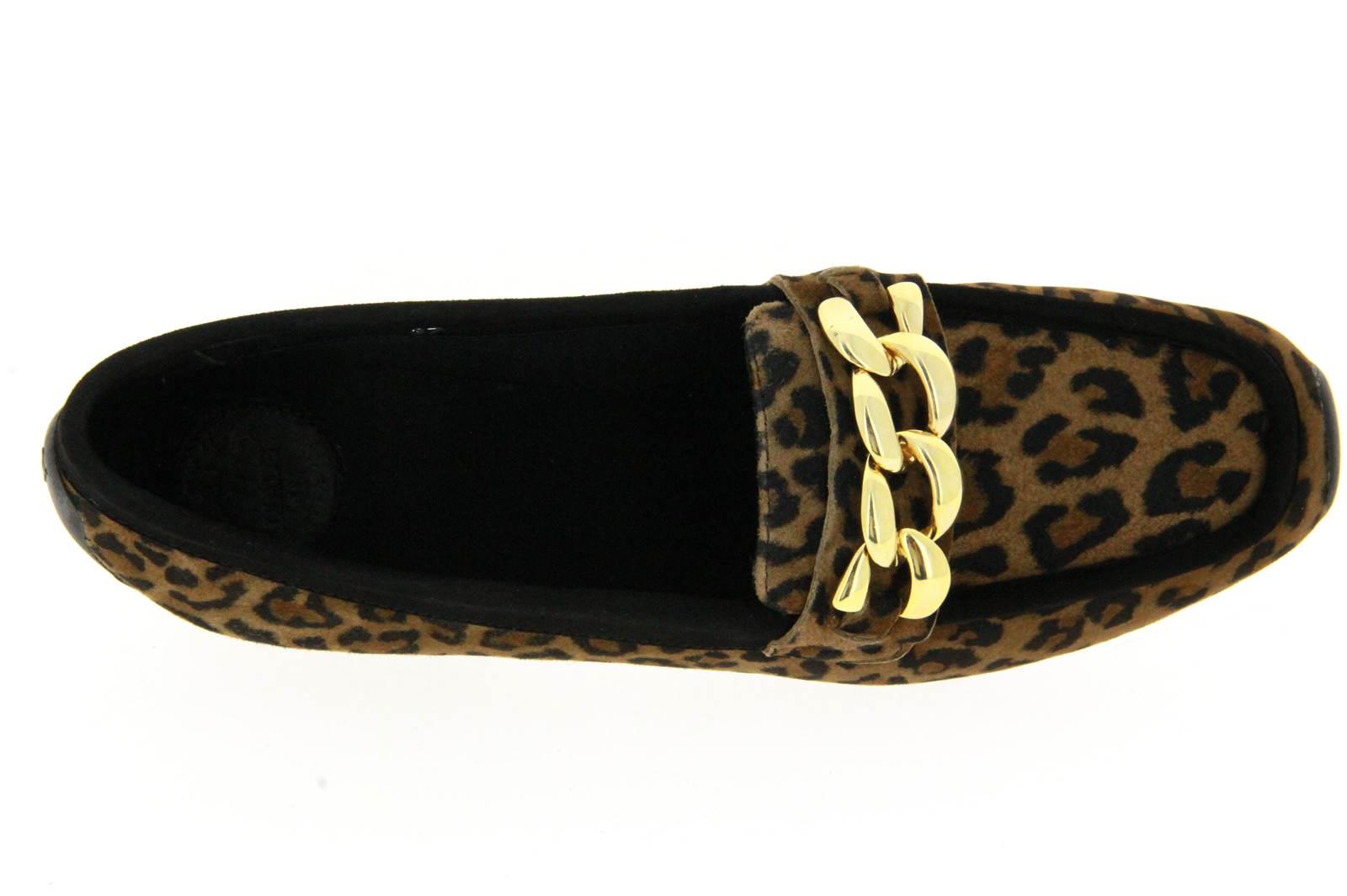 Mania Mokassin CAMOSCIO NERO LEOPARD (37 )