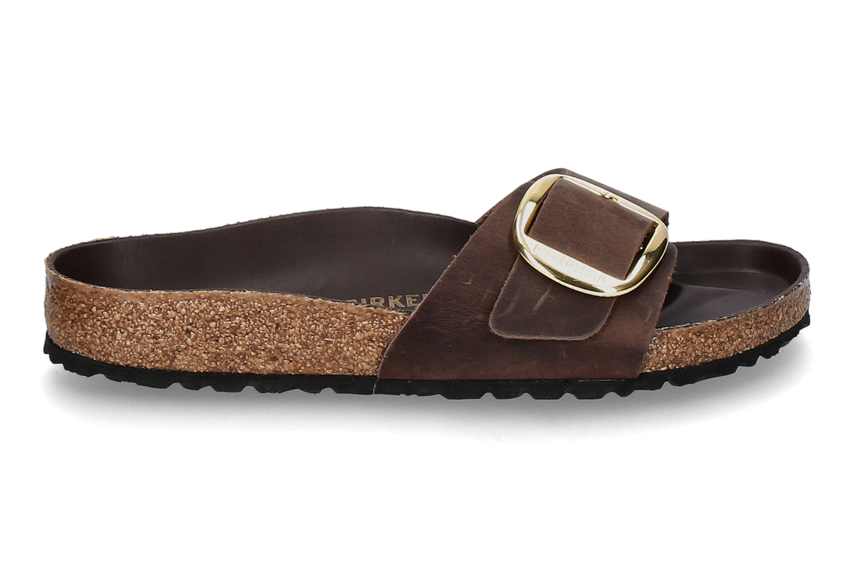 Birkenstock Damen- Pantolette MADRID NORMAL BIG BUCKLE- habana/ dunkelbraun