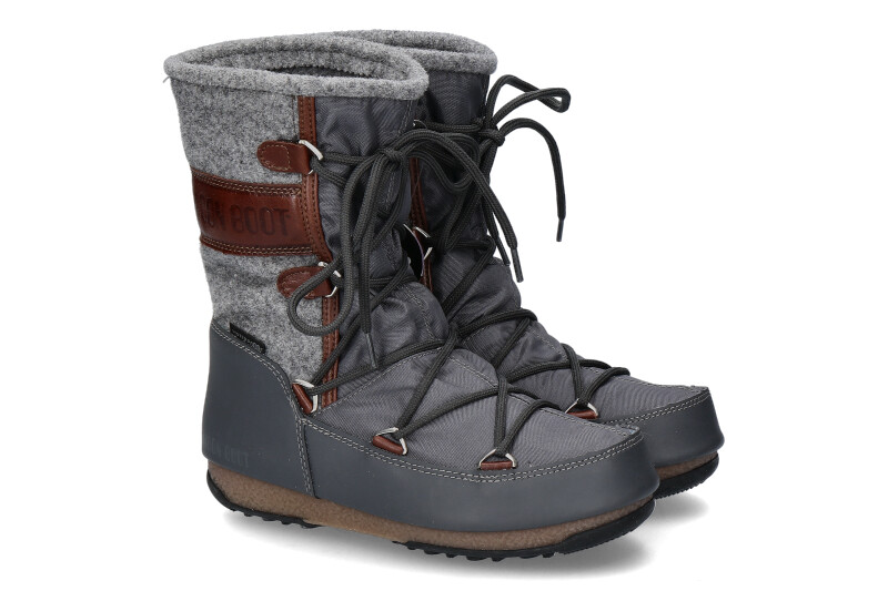 Moon Boot Snowboots VIENNA FELT GREY BROWN (38)