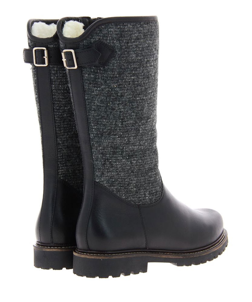 Dirndl + Bua Stiefel gefüttert PANIOLO LODEN SCHWARZ GRAU (42) Dirndl + Bua Stiefel gefüttert PANIOLO LODEN SCHWARZ GRAU (42)