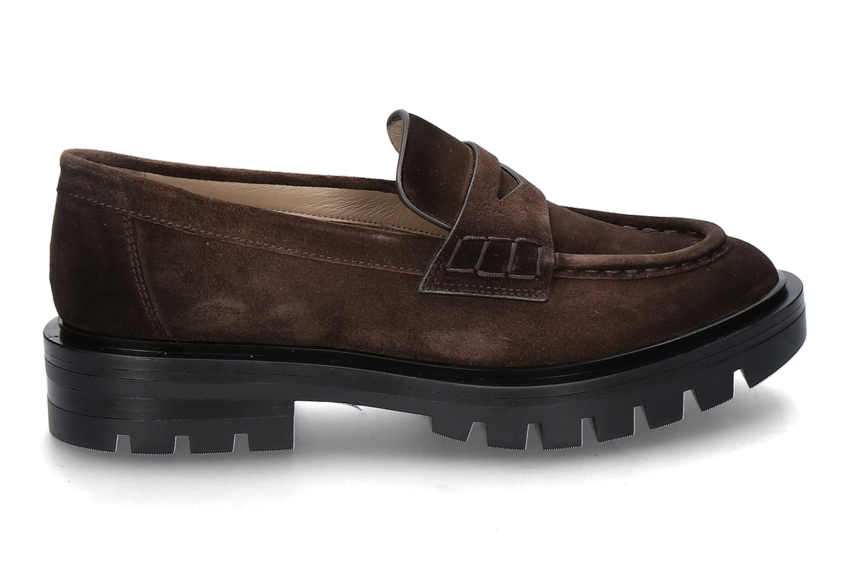 Santoni Damen- Loafer REGINA VELOURS- dark brown/ dunkelbraun