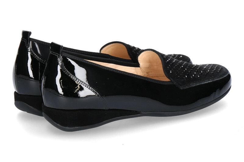 Hassia Slipper PETRA ANILLACK LEATHER BLACK (37 )