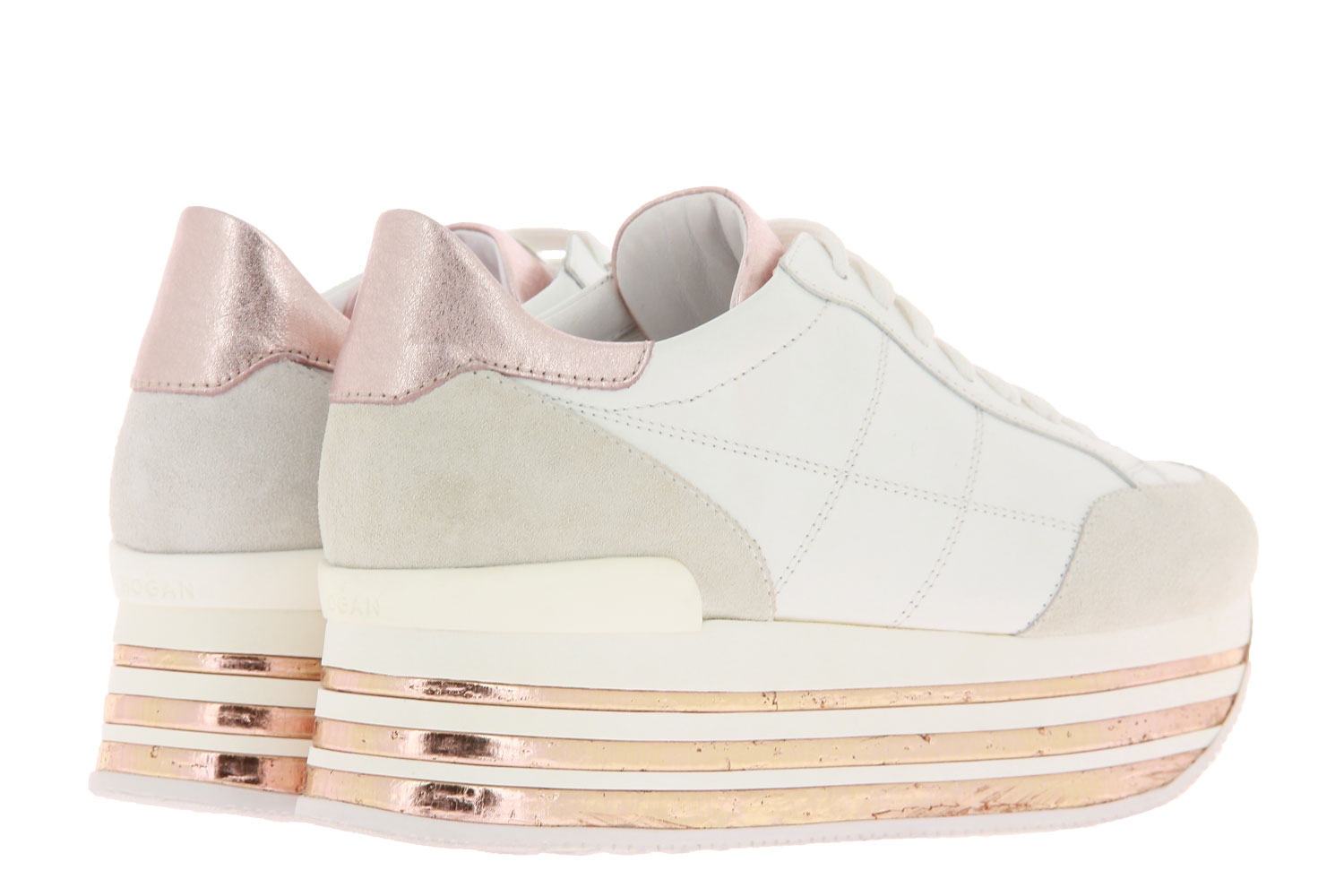 Hogan Plateau-Sneaker CUCITURA BIANCO SALMONE (40)