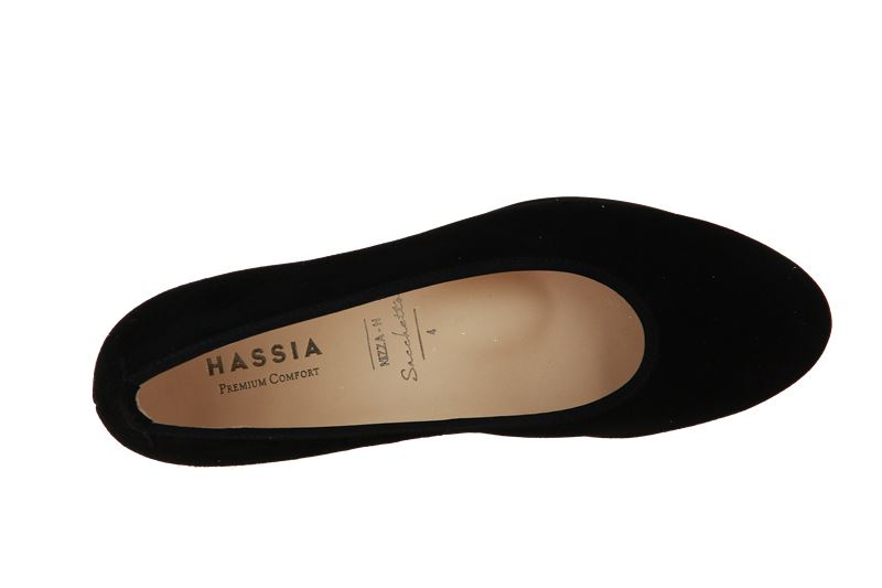 Hassia Keilpumps NIZZA H-WEITE SAMTZIEGE SCHWARZ (37½)