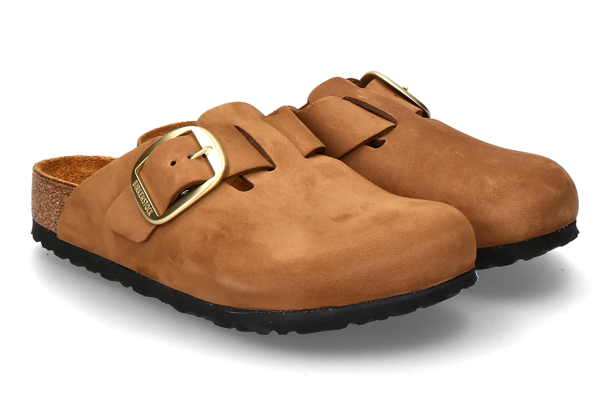 Birkenstock Damen- Clogs BOSTON REGULAR BIG BUCKLE- mink tonal/ braun