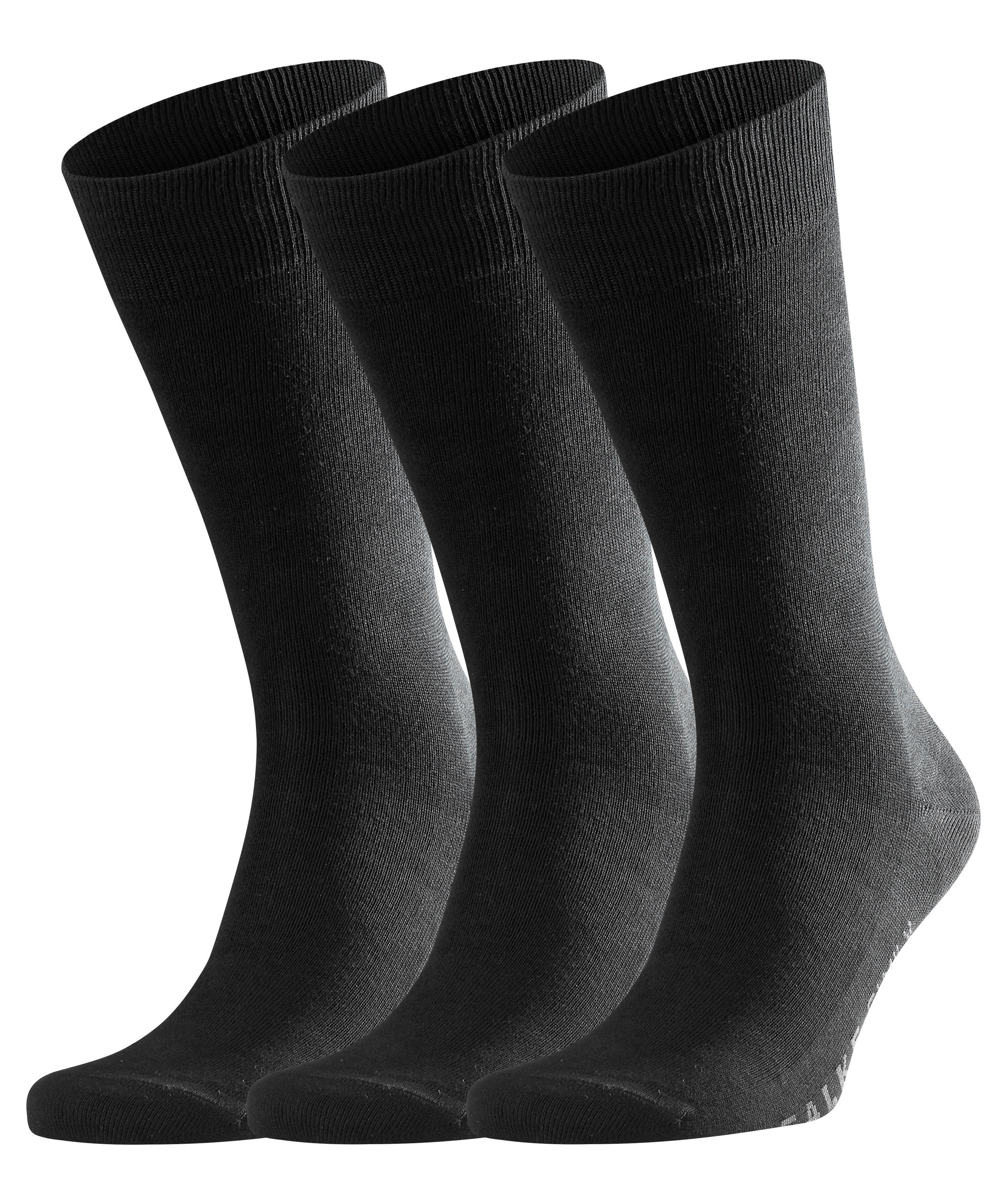 FALKE Family 3-Pack Herren Socken BLACK