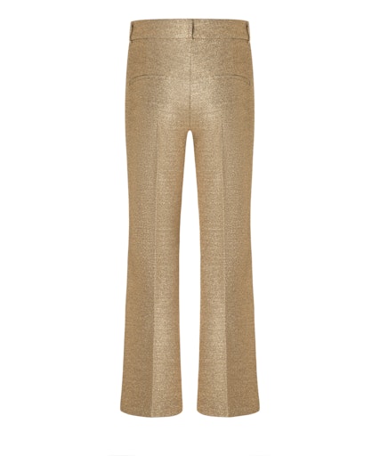 Cambio Hose FRANCE CROPPED GLITTER GLAMOUR BONDED JERSEY -brushed gold 