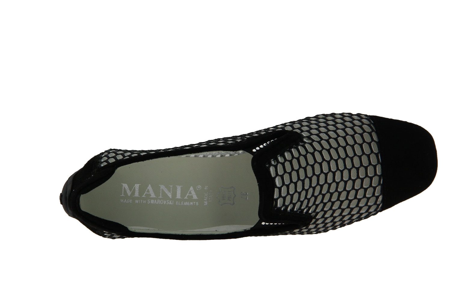 Mania Halbschuh CAMOSCIO NERO BIANCO  (39)