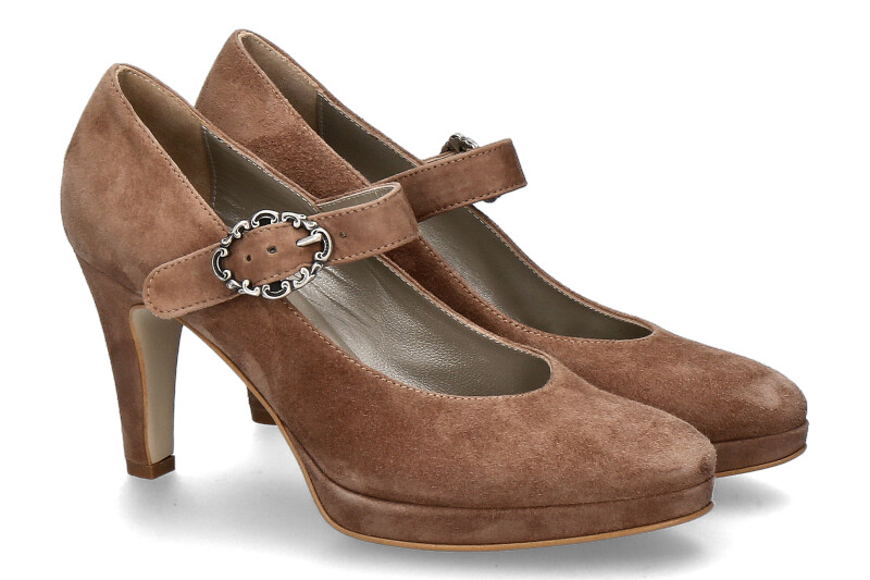 Dirndl + Bua Spangenpumps ZIEGENVELOUR ANITKROSÈ