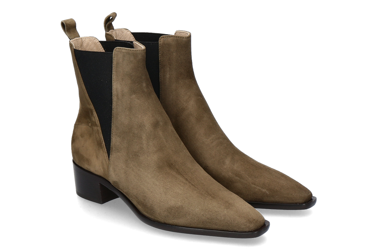 Pomme d'Or Chelsea Boot LIA REVERSE- military/ dunkelgrün