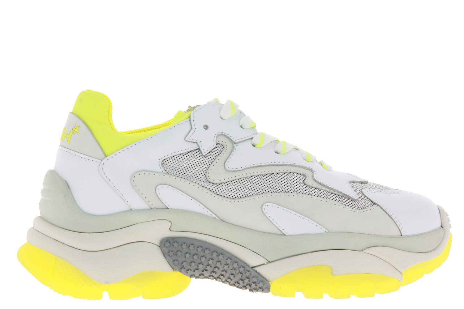 Ash Sneaker ADDICT WHITE YELLOW FLUO (40)