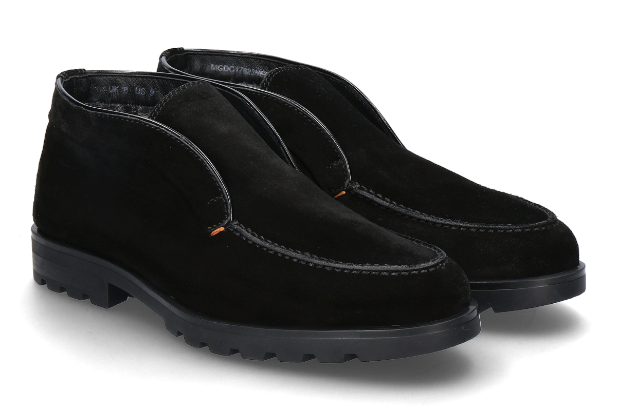 Santoni Herren Desert- Boots gefüttert ROCK CAMOSCIO- black/ schwarz