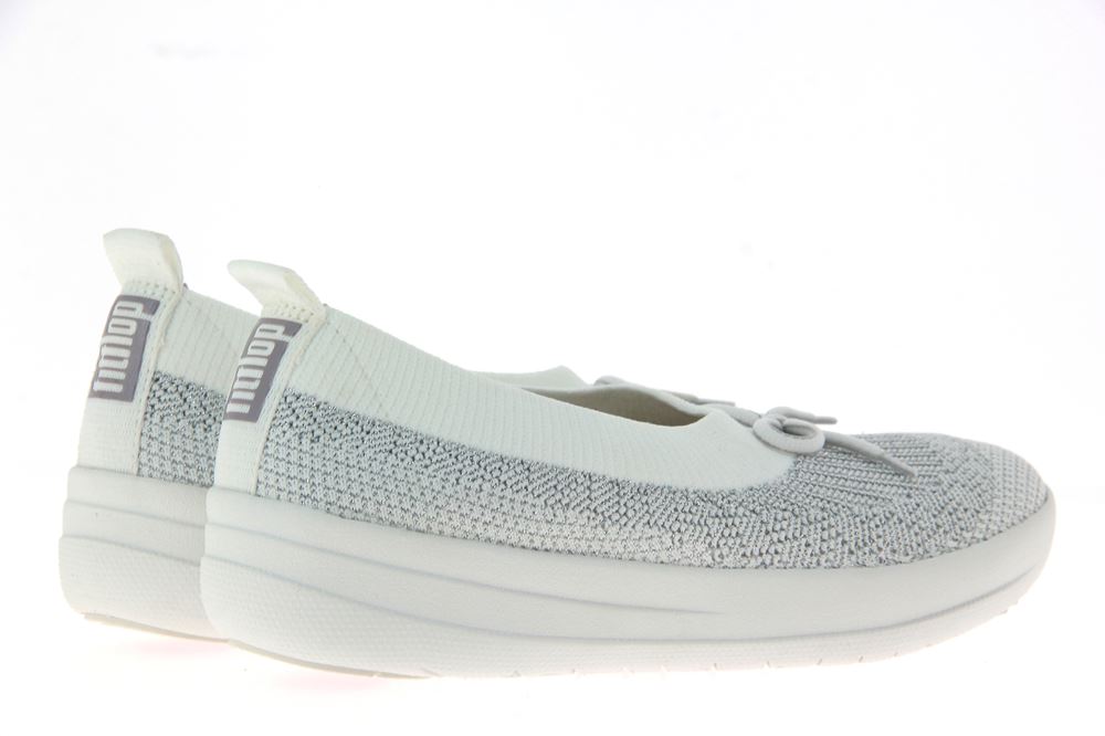 Fitflop Ballerina UBERKNIT METALLIC WEAVE URBAN WHITE (40)