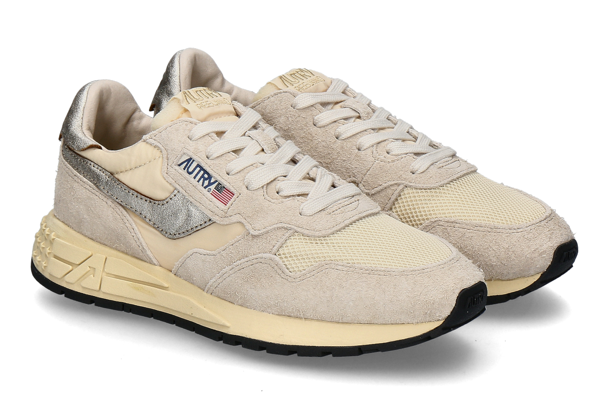 Autry Damen-Sneaker REELWIND SUEDE NYLON UT24- ecru/platin