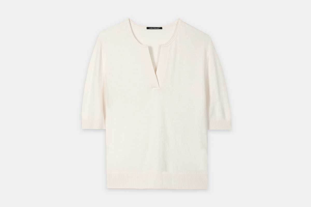Luisa Cerano Feinstrick-Pullover CASHMERE-MIX – milk/ cremeweiß
