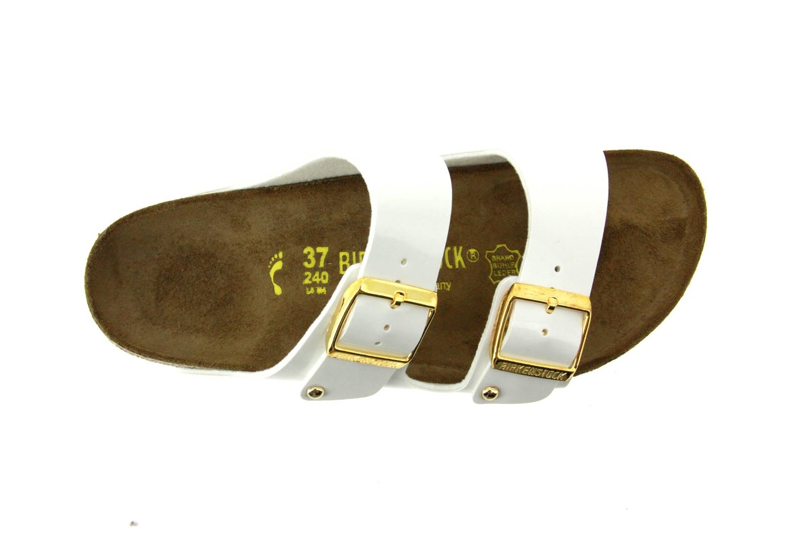 Birkenstock Pantolette ARIZONA STUDS SCHMAL LACK WHITE (35)