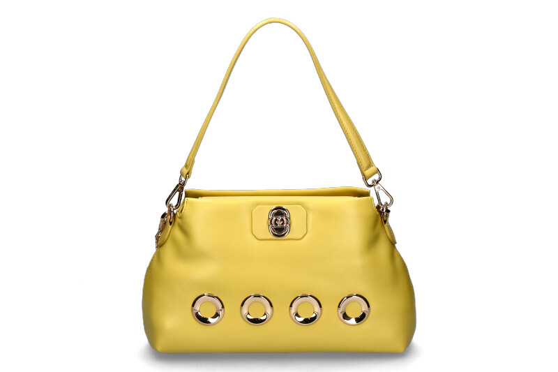 La Carrie Schultertasche THE EYE SQUARE MEDIUM LEATHER YELLOW