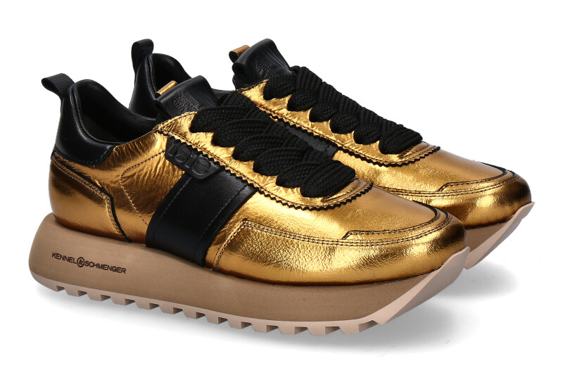 Kennel & Schmenger Sneaker TONIC PADDED LAMB- gold/ schwarz